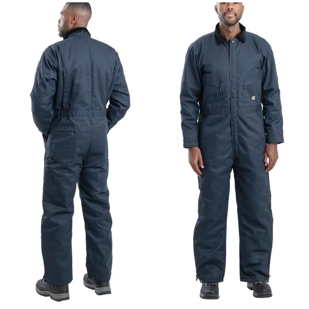 Berne Workwear Deluxe Insulated Coveralls navy blue NEW XL regular